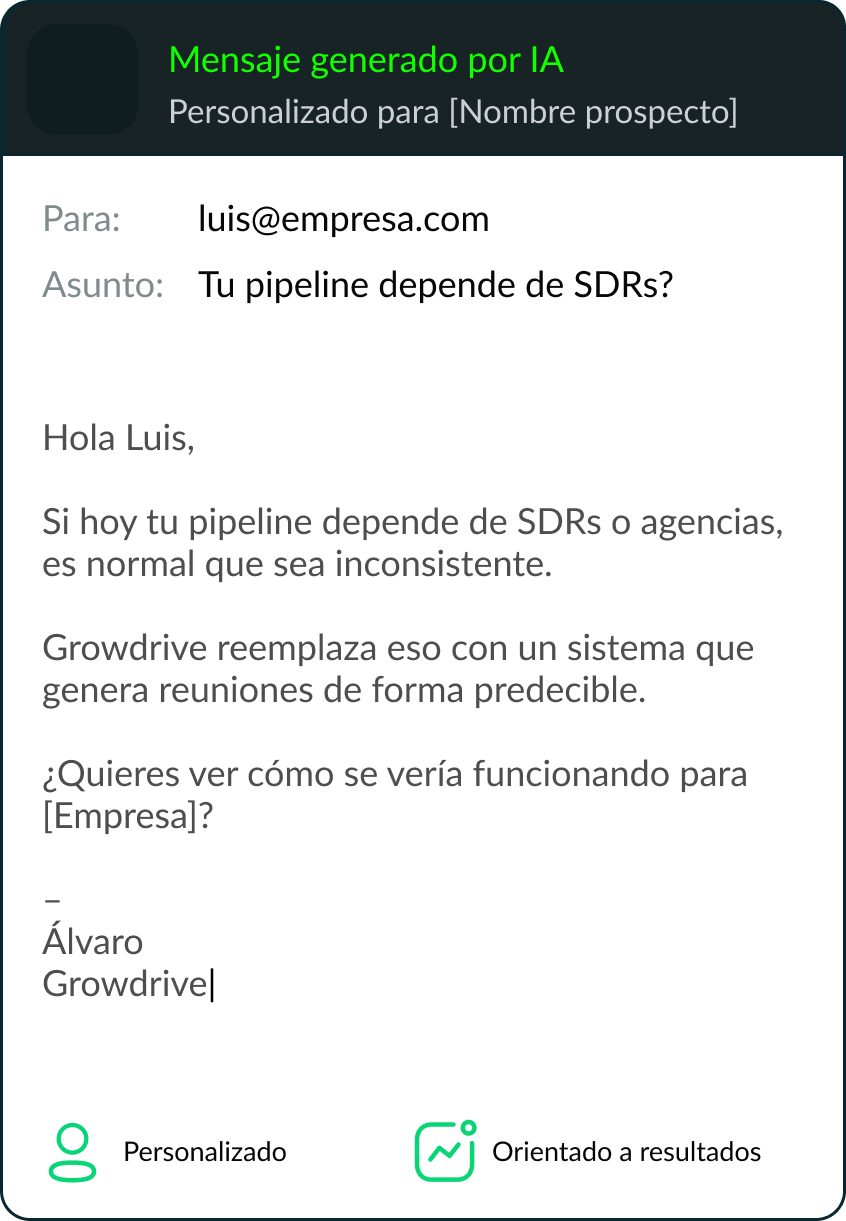 Email generado por IA